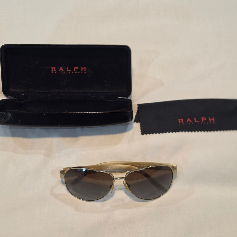 Ralph Lauren Aviator Sunglasses Womens 59mm Fair  RA4004 Polarized